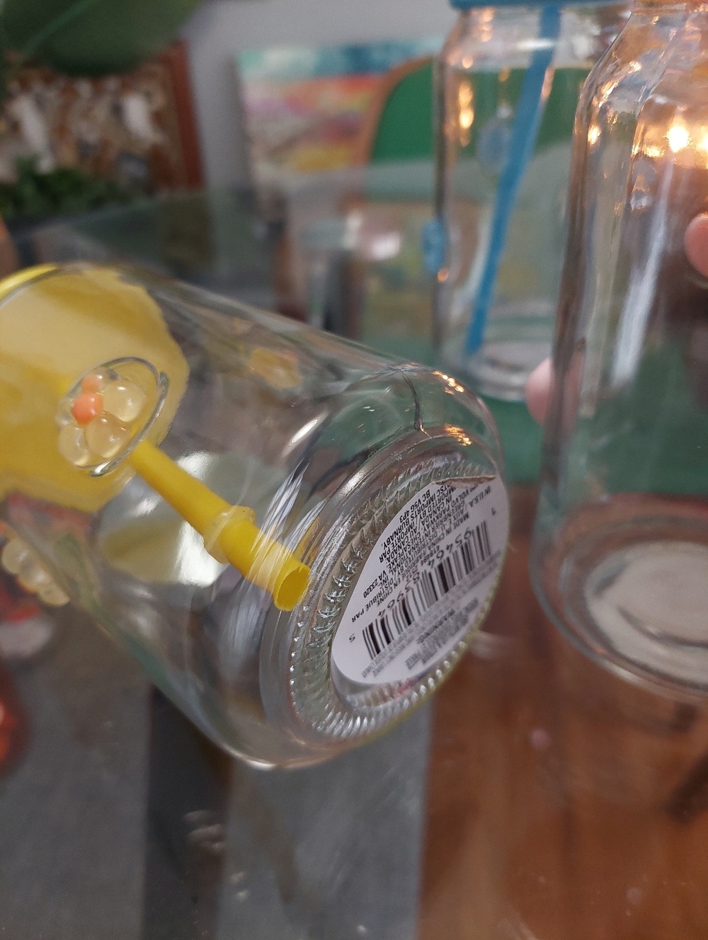 New Viral Glass TUMBLER Daisy Flowers W/ Lid And Straw - Picture 4 of 5